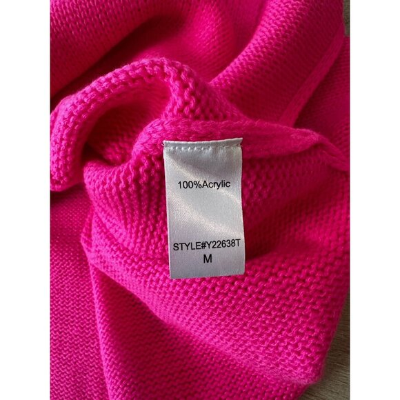 Tuckernuck Pomander Place Hot Pink Slone Cardigan Size Medium - Picture 7 of 9